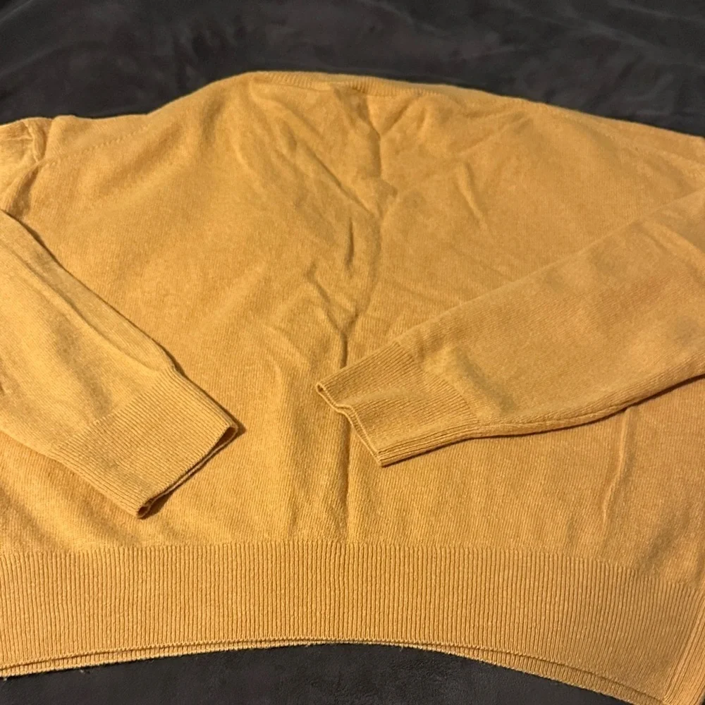 Zara Mustard V-Neck Sweater